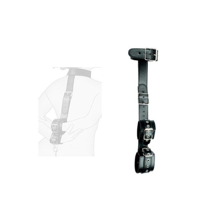 Harnais de retenue cou et poignets simili cuir femme - S&N