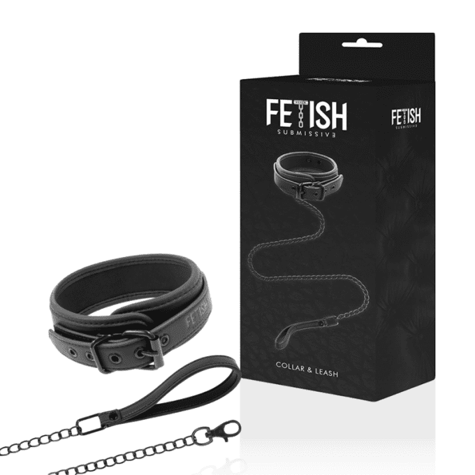 Collier de soumission avec chaîne - Fetish submissive