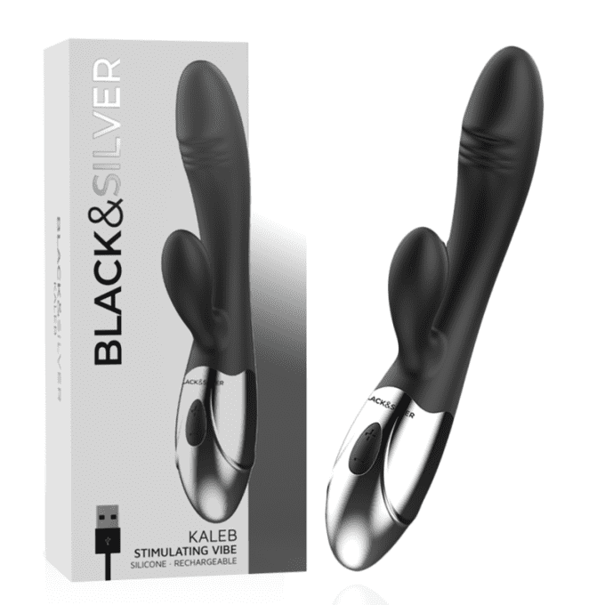 Stimulateur vibrant clitoris & point G - Black&Silver
