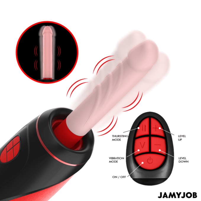 Sex machine avec dildo + télécommande - Jamyjob