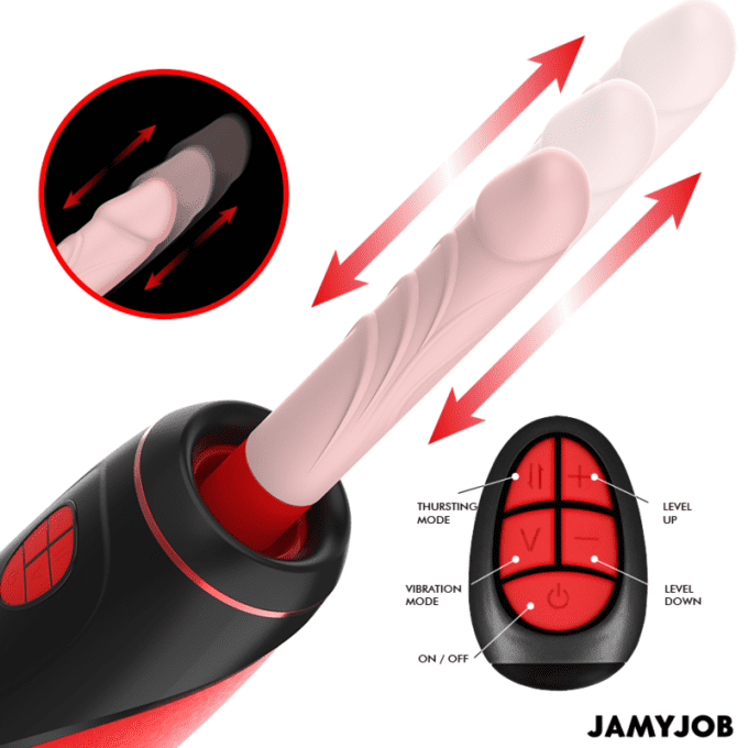 Sex machine avec dildo + télécommande - Jamyjob