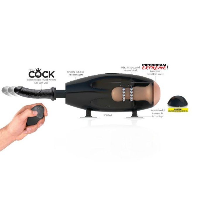 Sex machine double avec orifice + dildo - Fetish fantasy