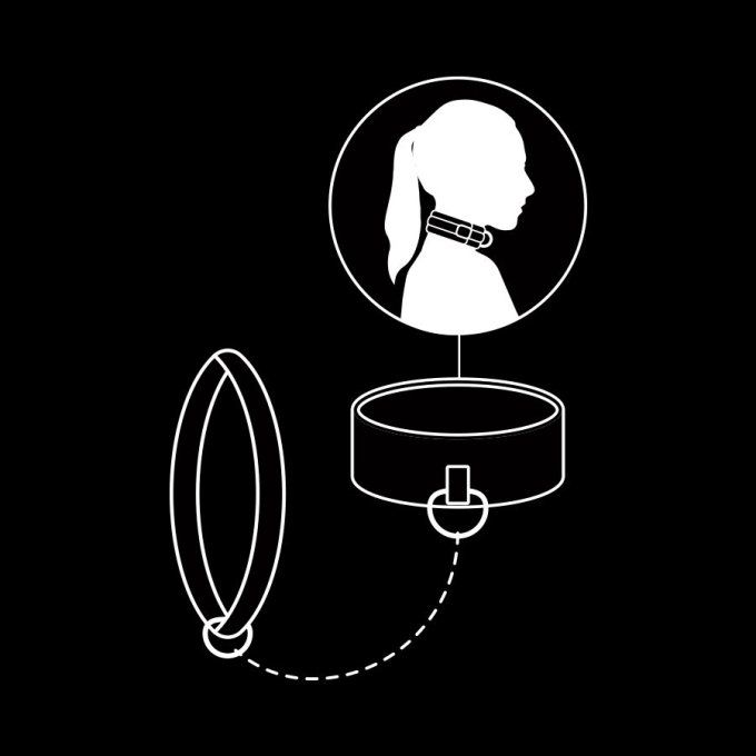 Collier de soumission avec chaîne - Fetish submissive