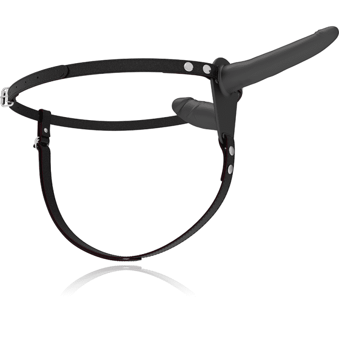 Harnais double pénétration noir (avec ou sans vibrations) - Fetish submissive